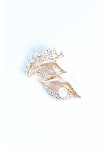 Erb Zirkon Taşlı Metal Broş