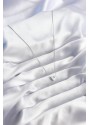 Erb Gümüş Renk Beyaz Kalp Model Nazar Boncuk Detay Kadın Kolye