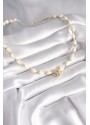 Erb Beyaz Deniz Kabuğu Model Deniz Kabuğu Figür Nazar Boncuk Detay Kadın Kolye