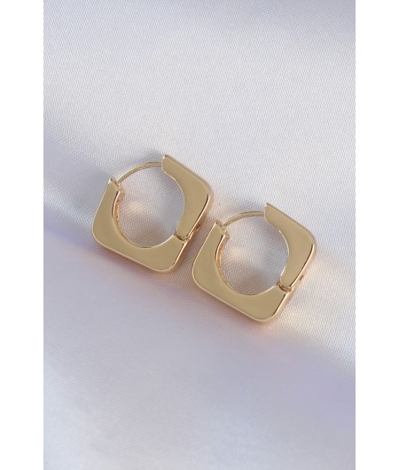 Erb Pirinç Gold Renk Kare Küpe