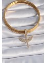 Erb Pirinç Gold Renk Zirkon Taşlı Mikail Model Ajda Charm