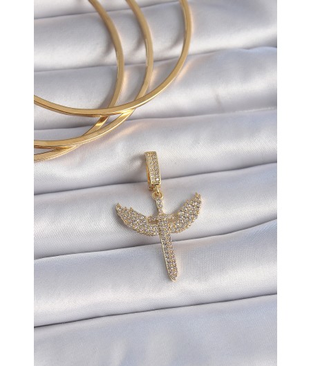 Erb Pirinç Gold Renk Zirkon Taşlı Mikail Model Ajda Charm