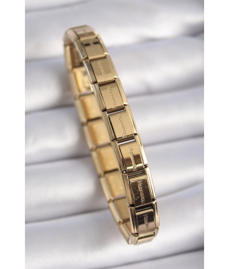 Erb 316L Çelik Gold Renk Yazılı Nomination Charm Bileklik
