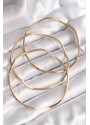 Erb 316L Çelik Gold Renk 65 Mm Zikzak Model Ajda Bilezik
