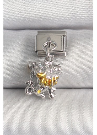Erb 316L Çelik Gümüş Renk Sallantı Aslan Model Nomination Charm