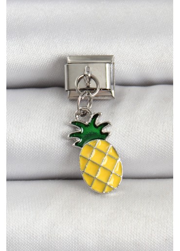 Erb 316L Çelik Gümüş Renk Ananas Model Nomination Charm
