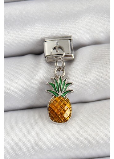 Erb 316L Çelik Sallantılı Ananas Model Gümüş Renk Nomination Charm