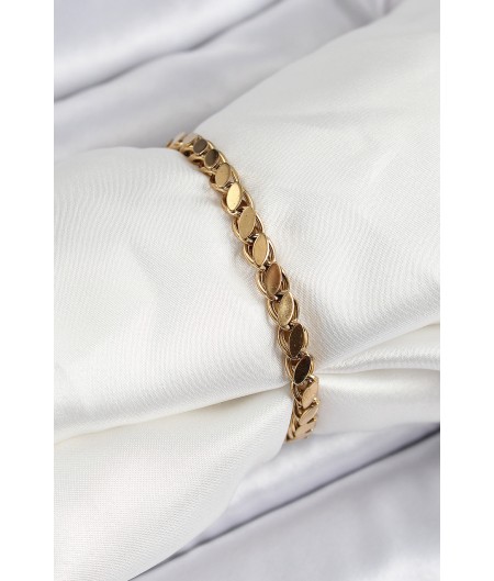 Erb 316L Çelik Arpa Model Gold Renk Kadın Bilekik