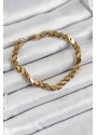 Erb 316L Çelik Arpa Model Gold Renk Kadın Bilekik