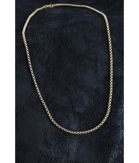 Erb 316L Çelik Örme Zincir Model Gold Renk Erkek Kolye Erb 316L Çelik Örme Zincir Model Gold Renk Erkek Kolye