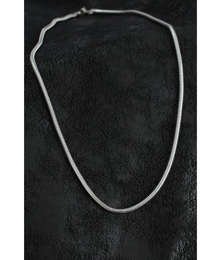 Erb 316L Çelik Oval İtalyan Zincir Model Gümüş Renk Erkek Kolye