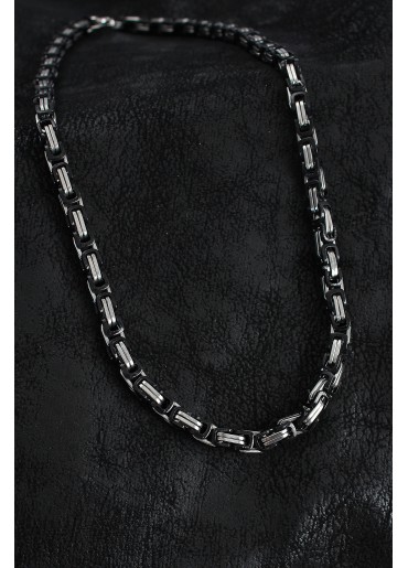 Erb 316L Çelik Kral Zincir Model Gümüş Renk Erkek Kolye