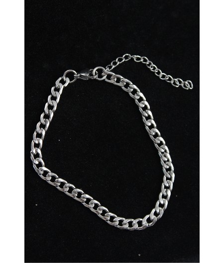 Erb 316L Çelik Klasik Model Gümüş Renk Erkek Bileklik