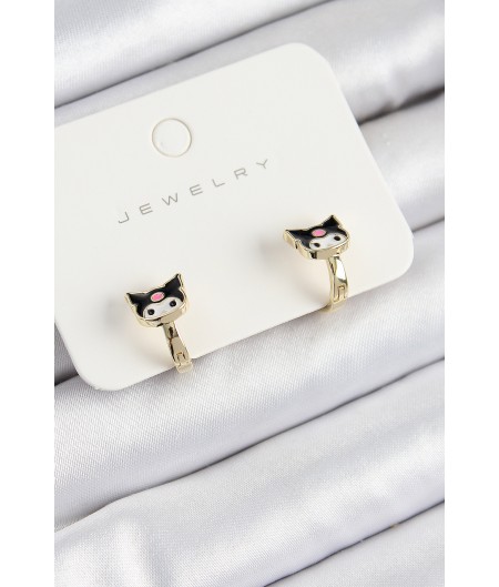 Erb Pirinç Kuromi Model Gold Renk Çocuk Küpe