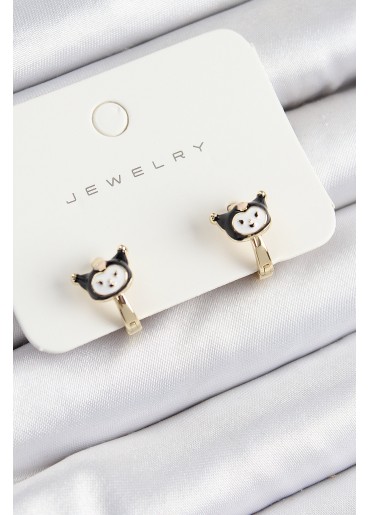 Erb Pirinç Kuromi Model Gold Renk Çocuk Küpe