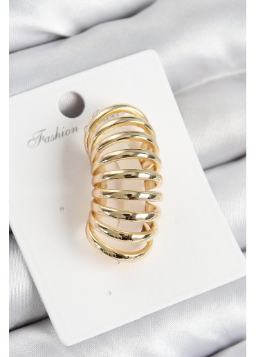 Erb Pirinç Yay Model Gold Renk Sağ Kıkırdak Küpe