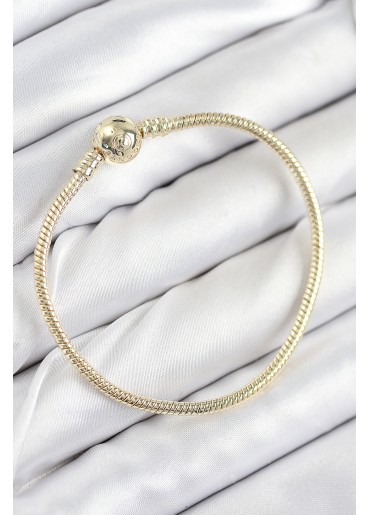 Erb Pirinç Charm Topcuk Model Gold Renk Kadın Bileklik