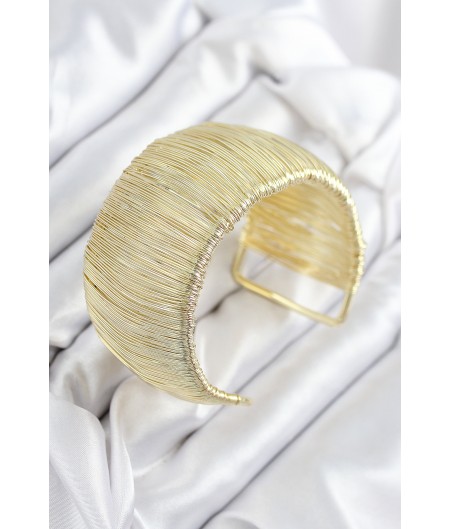 Erb Pirinç Tel Sarma Model Gold Renk Kadın Bileklilk