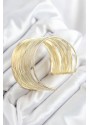 Erb Pirinç Tel Sarma Model Gold Renk Kadın Bileklilk