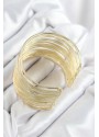 Erb Pirinç Tel Sarma Model Gold Renk Kadın Bileklilk
