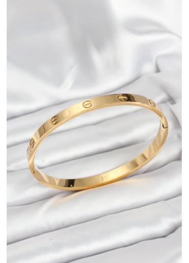Erb 316L Çelik Gold Renk 65 Mm Kadın Kelepçe Bileklik