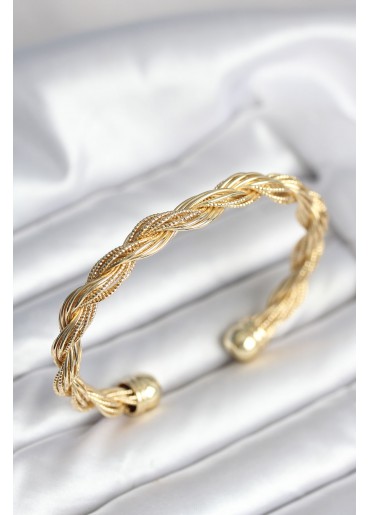 Erb Burgu Zincir Model Gold Renk Kadın Vintage Bileklik