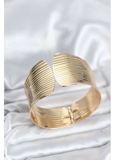 Erb Pirinç Gold Renk Levha Model Kadın Bileklik