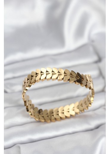 Erb 316L Çelik Başak Model Kadın Kelepçe Bileklik