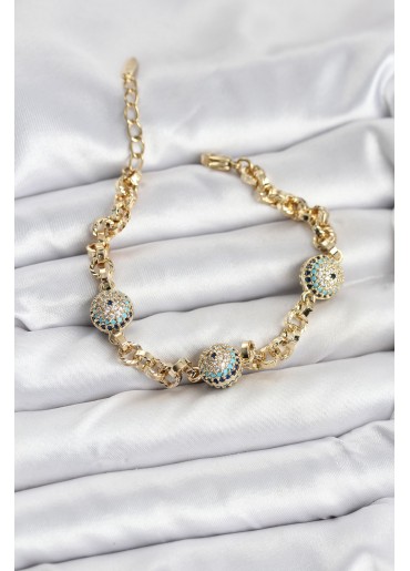 Erb Xuping VIP Nazarlı Gold Renk Bileklik