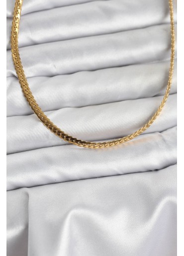 Erb 316L Çelik Gold Renk Zincir Kadın Kolye