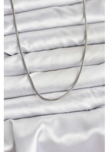 Erb 316L Çelik Zincir Gümüş Renk 60 Cm Yılan Zincir Kadın Kolye
