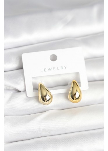 Erb Gold Renk Damla Küpe 17 Mm