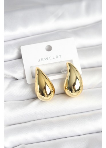 Erb Gold Renk Damla Küpe 30 Mm