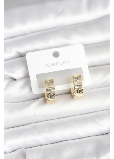 Erb Pirinç Gold Renk Halka Kadın Küpe