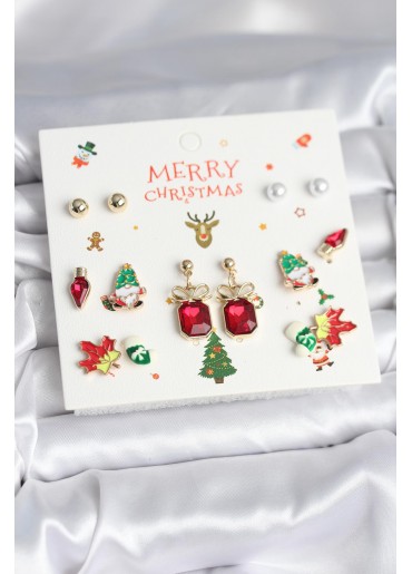 Erb 8 Çift Yılbaşı Temalı Kadın Küpe