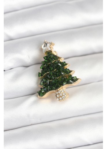 Erb Çam Ağacı Model Yılbaşı Temalı Broş