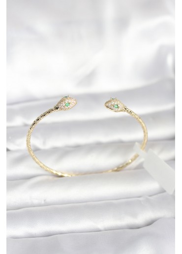 Erb Pirinç Gold Renk Yılan Model Bileklik