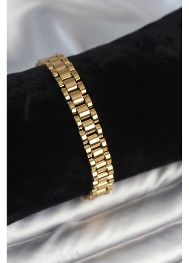 Erb 316L Çelik Gold Renk 9 Mm Kalınlık Erkek Bileklik