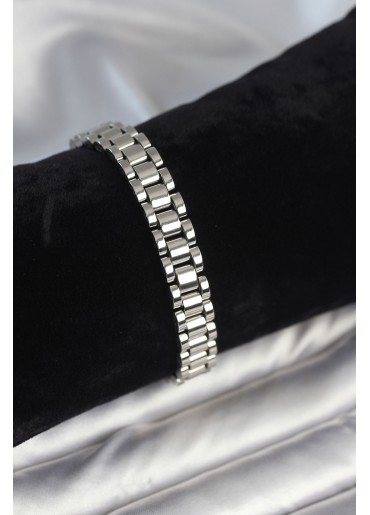 Erb 316L Çelik Gümüş Renk 9 Mm Kalınlık Erkek Bileklik