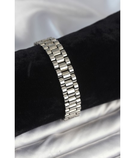 Erb 316L Çelik Gümüş Renk 12 Mm Kalınlık Erkek Bileklik