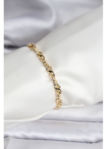 Erb 14K Gold Renk Kaplama Zincir Model CM Kadın Bileklik