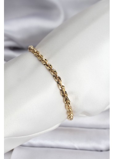 Erb 14K Gold Renk Kaplama Burgu Zincir Model CM Kadın Bileklik