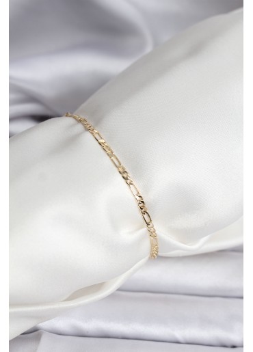 Erb 14K Gold Renk Kaplama Minimal Zincir Model CM Kadın Bileklik