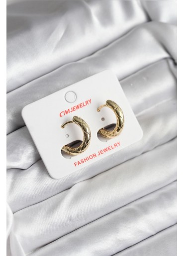 Erb 14K Gold Renk Kaplama CM Kadın Küpe