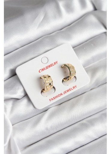 Erb 14K Gold Renk Kaplama CM Kadın Küpe