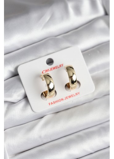 Erb 14K Gold Renk Kaplama Halka CM Kadın Küpe