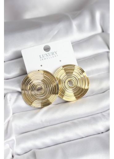 Erb Pirinç Gold Renk Circle Model Kadın Küpe