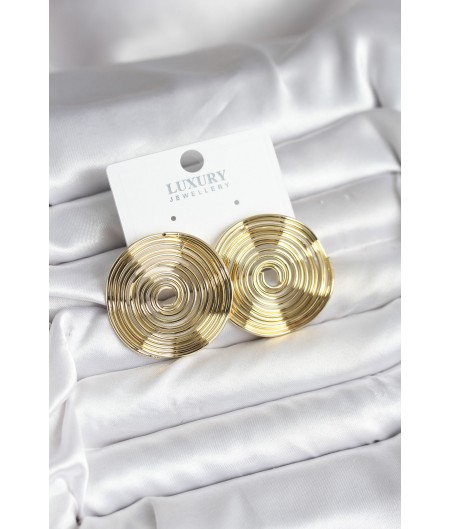 Erb Pirinç Gold Renk Circle Model Kadın Küpe