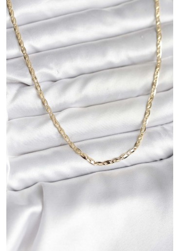 Erb 14K Gold Renk Kaplama Ezme Zincir Model CM Kadın Kolye