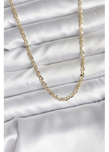 Erb 14K Gold Renk Kaplama Ezme Plaka Model CM Kadın Kolye